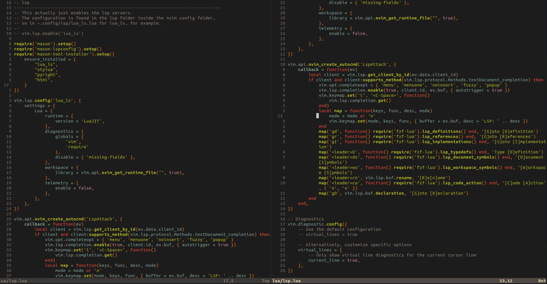LSP Configuration code